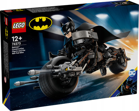 LEGO DC BATMAN 76273 FIGURKA BATMANA DO ZBUDOWANIA I BATCYKL batpod Motor