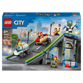 OUTLET LEGO City 60460 Tor Wyścigowy z Rampami Wyścigówki Samochody Hotdog Toaleta