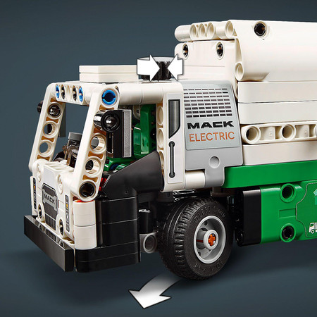 LEGO Technic 42167 Mack LR Elektryczna śmieciarka Samochód z Ładowarką Auto