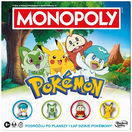 Monopoly Gra planszowa Rodzinna Strategiczna Pokemon Hasbro Gaming