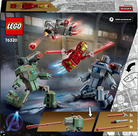 Lego Super Heroes Marvel 76320 Iron Man i War Machine kontra drony Hammera