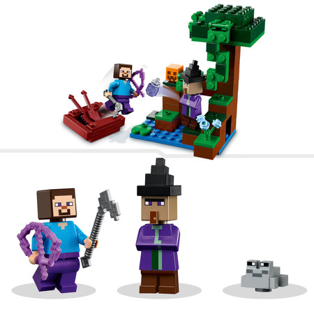 LEGO Minecraft 21248 Dyniowa farma Dom Steve Czarownica Łódka Pole Dynia