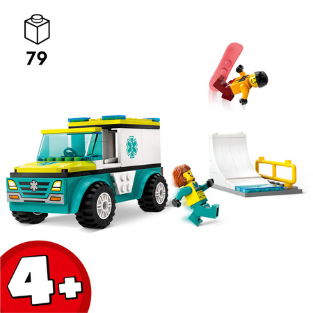 LEGO City 60403 Karetka i snowboardzista Ambulans