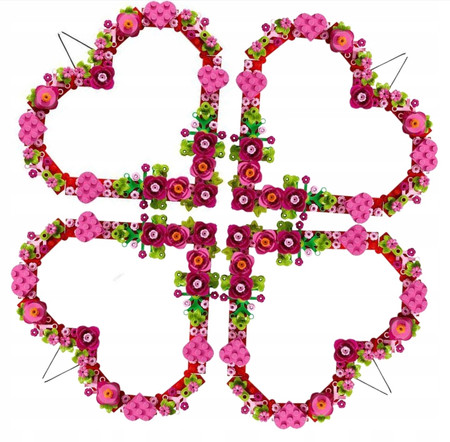 Klocki LEGO Okolicznościowe 40638 Ozdoba w kształcie serca Walentynki Serce