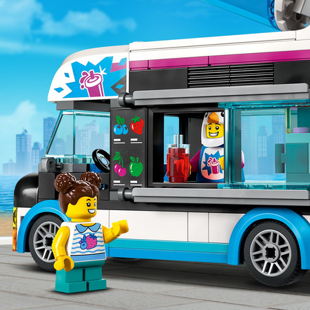 LEGO City 60384 Pingwinia furgonetka ze slushem Samochód Mobilny Sklep Auto