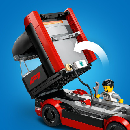 LEGO City 60445 City 60445 Ciężarówka F1 z samochodami F1 RB20 i AMR24