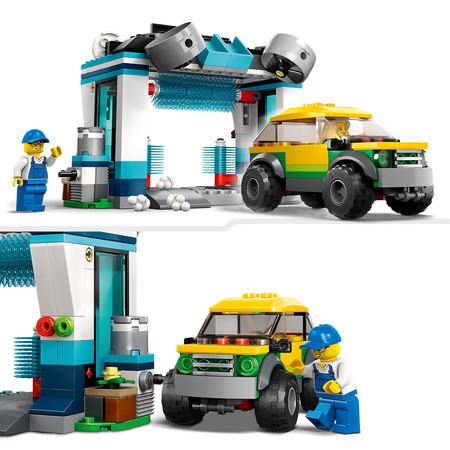 LEGO City 60362 Auto Samochód Myjnia Obrotowe szczotki 2 Figurki Miasto