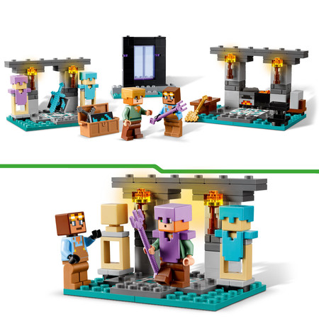 LEGO Minecraft 21252 Zbrojownia Portal do Netheru Alex i Diamentowy Miecz
