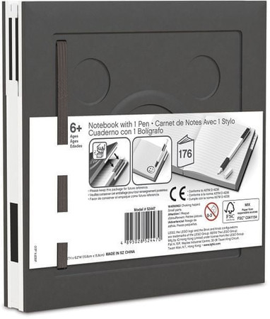 LEGO Notatnik Notes Kwadratowy Czarny z Długopisem