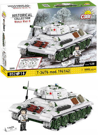 Klocki Wojskowe COBI  2595 H T-34/76 mod. 1941/42 Czołg Radziecki