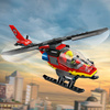 LEGO City Straż Pożarna 60411 Strażacki Helikopter Ratunkowy Armatki Wodne