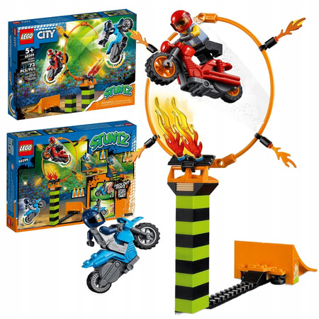 LEGO City Stuntz 60299 Konkurs Kaskaderski 2x Motocykl + Rampa Wyskocznia