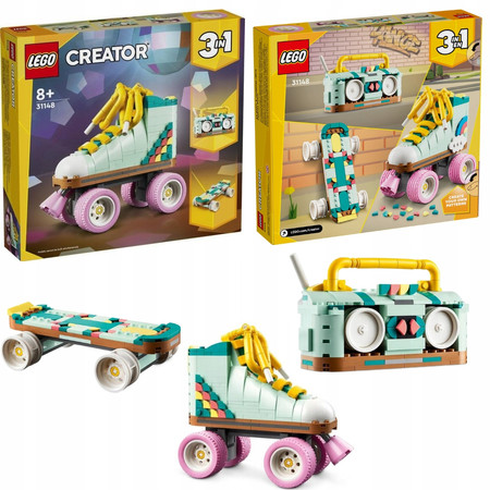 LEGO Creator Wrotka w stylu retro 31148 3w1 Deskorolka Radio retro