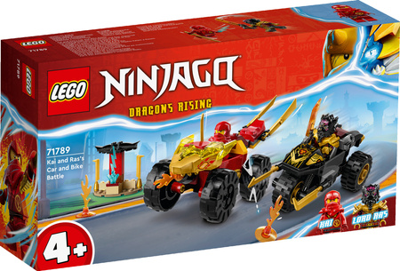 OUTLET LEGO NINJAGO 71789 BITWA SAMOCHÓD MOTOR NINJA KAI LORD RAS ZŁOTY MŁOT