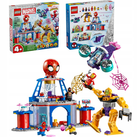 LEGO Marvel Spidey 10794 Baza + Robot Mech Iron Man Zola Ghost MilesMorales