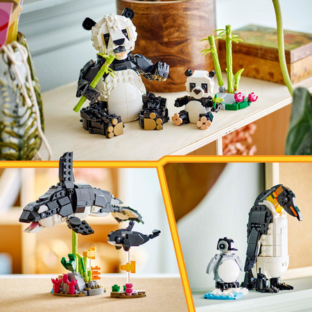 LEGO 31165 Creator 3w1 Dzikie zwierzęta rodzina pand Zwierzęta Orka Pingwin