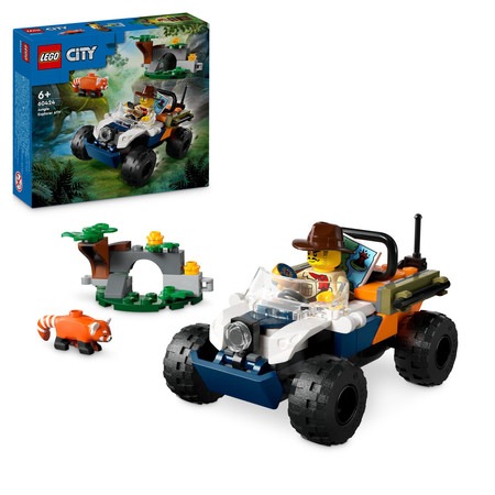 Lego City 60424 Samochód Terenowy Quad Badacza Dżungli Panda Czerwona Auto