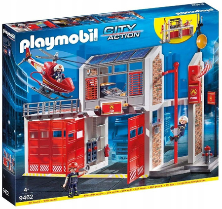 OUTLET Playmobil Duża Remiza Strażacka 9462 Helikopter Efekty Dźwiękowe Strażak