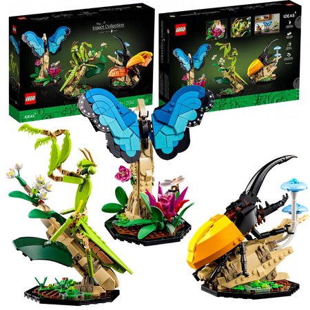 LEGO Ideas 21342 Kolekcja owadów Insect Collection Modliszka Motyl Chrząszc