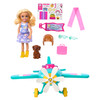 Barbie Chelsea Samolot Zestaw Lalka Piesek Naklejki HTK38