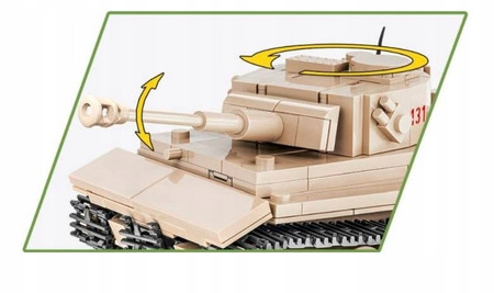 Polskie Klocki Wojskowe Cobi 2710 HC WWII Czołg PzKpfw VI Tiger 131 Armia