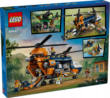 LEGO City 60437 Helikopter zwiadowczy w dżungli w bazie Base Camp