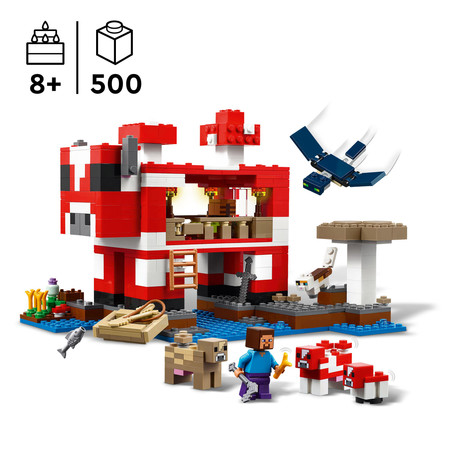 LEGO Minecraft 21270 Dom Grzybowej Krowy Farma Na Wyspie Steve Fantom