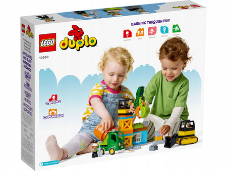 LEGO Duplo Plac Budowy Dźwig Betoniarka 3 figurki 10990