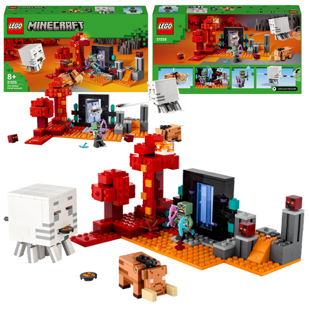LEGO Minecraft Portal do Netheru 21255 Wojownik Orków Strzelający GHAST