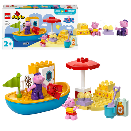 LEGO Duplo 10432 Świnka Peppa i Rejs Łodzią Statek Duże Klocki dla 2 3 4lat