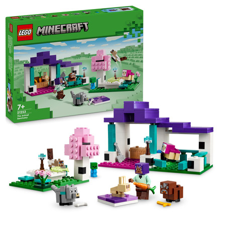 LEGO Minecraft 21253 Rezerwat zwierząt EFE Owca Wilk Królik Kot mały Zombie