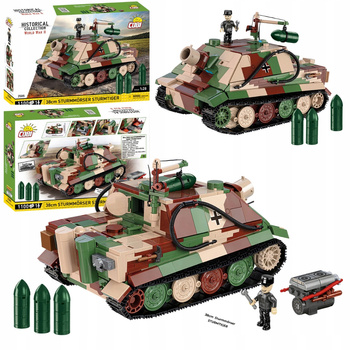 Klocki COBI 2585 Czołg Sturmmorser Tiger Działo Pancerne Duży Zestaw 1100El