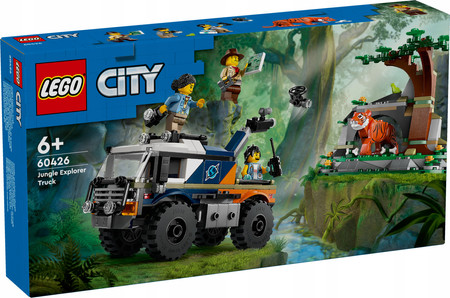 Lego City 60426 Samochód Terenowy Badacza Dżungli 3Figurki Tygrys Akcesoria