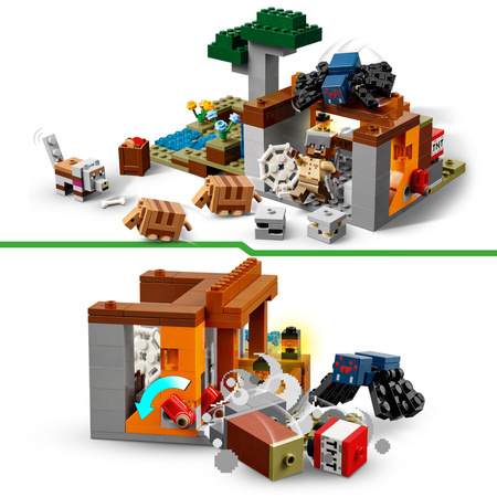 OUTLET LEGO Minecraft 21269 Przygody w solidnej kopalni z trotylem i ptakiem naprzód