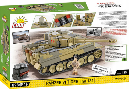 KLOCKI COBI czołg Panzer VI Tiger TIGER I NO 131 896 KL. 3123