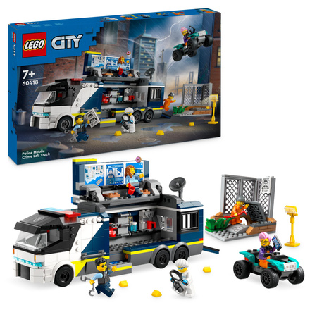 LEGO City Policja Samochód ciężarówka z laboratorium kryminalnym 60418