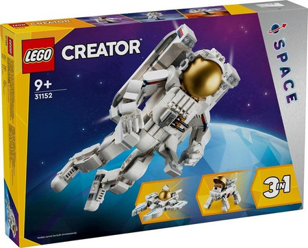LEGO Creator 3w1 Kosmos 31152 Ruchoma Figurka Astronauta Pies Odrzutowiec