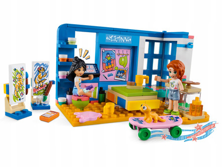LEGO Friends 41739 Pokój Liann Pracownia Sztuki Sypialnia 2 Figurki + Gekon