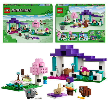 LEGO Minecraft 21253 Rezerwat zwierząt EFE Owca Wilk Królik Kot mały Zombie