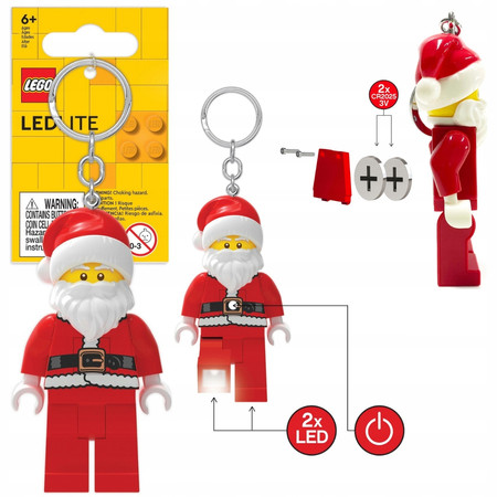 LEGO Latarka Brelok Mikołaj Gwiazdor Minifigurka LGL-KE189