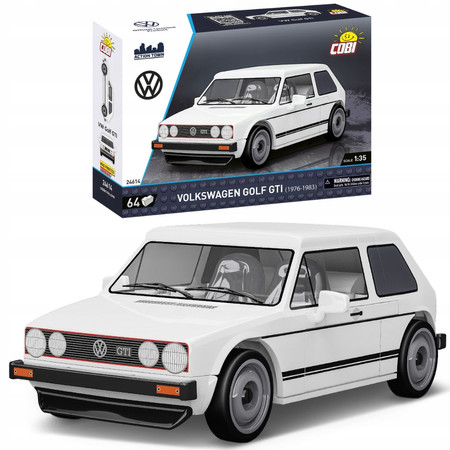 KLOCKI COBI 24614 Samochód Volkswagen Golf GTI BIAŁY (1976-1983) 1:35 64 El