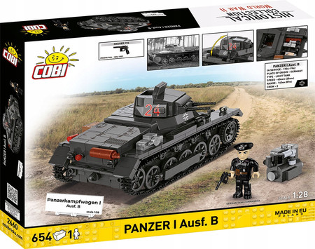COBI 2660 Niemiecki Czołg Panzer I Ausf.B Blitzkrieg na froncie zachodnim