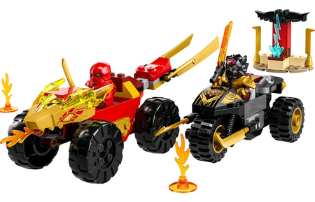 OUTLET LEGO NINJAGO 71789 BITWA SAMOCHÓD MOTOR NINJA KAI LORD RAS ZŁOTY MŁOT