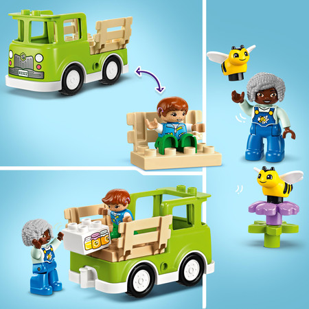Duże klocki LEGO Duplo 10419 Opieka nad pszczołami i ulami Samochód Auto