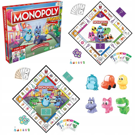 Gra Planszowa Monopoly Junior Hasbro 2 w 1 4+