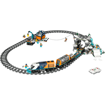 LEGO City 60470 Ekspres Polarny Arktycznych Odkrywców Pociąg Tory