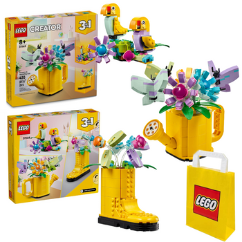 LEGO Creator 3w1 31149 Kwiaty w Konewce Żółty Kalosz Ruchome Ptaki 3in1