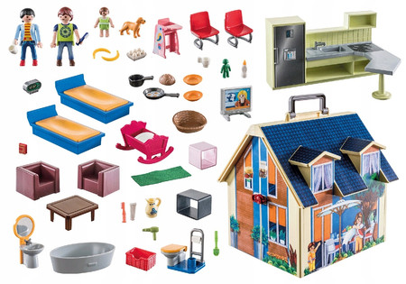 Playmobil Przenośny domek dla lalek z wyposażeniem Dollhouse 70985
