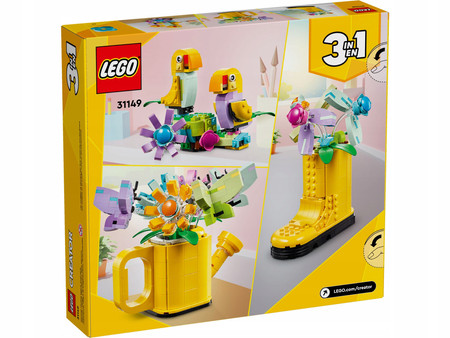 LEGO Creator 3w1 31149 Kwiaty w Konewce Żółty Kalosz Ruchome Ptaki 3in1