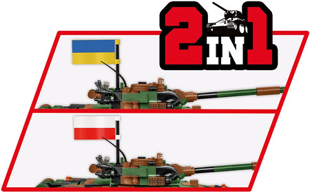 Klocki Wojskowe Cobi 2624 Czołg T-72M1R T-72M1R (PL/UA) Polska Ukraina